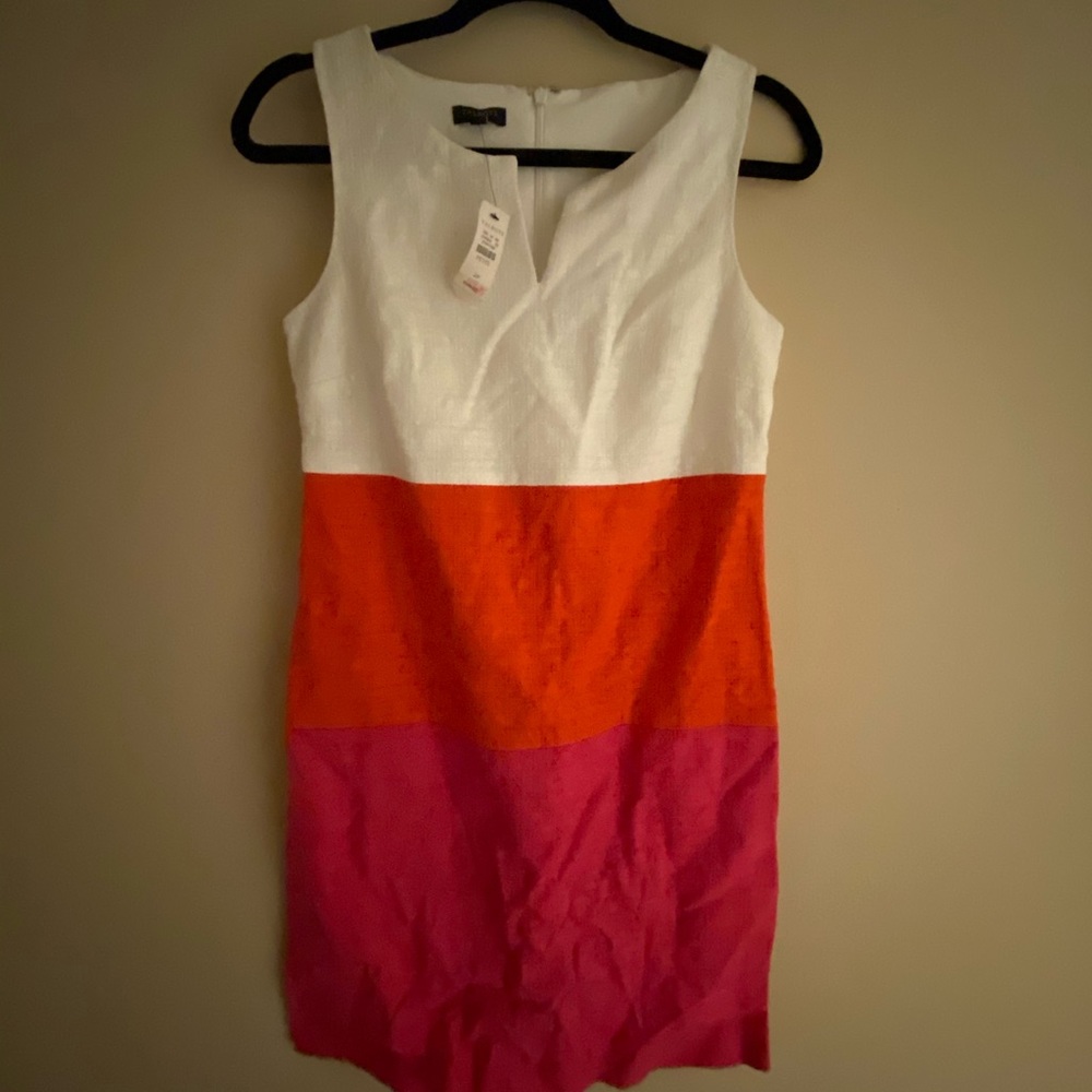 White, pink, and red dress. Size:2P